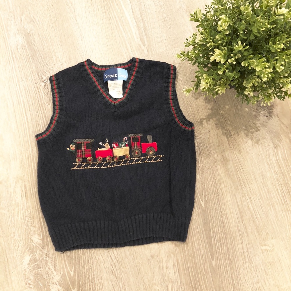 CHRISTMAS SWEATER VEST BABY BOY